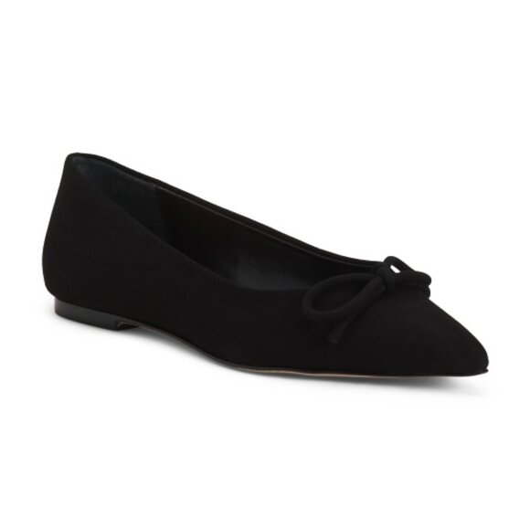 Larroude Shoes - LARROUDE Made In Brazil Suede Lee Bow Flats